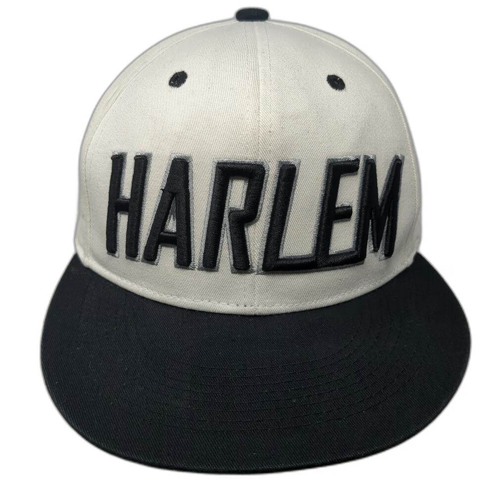 L.O.G.A. Harlem Snapback White One Size Hat Raised Embroidery Green Undervisor